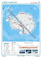 Bản đồ Châu Nam Cực - Địa lí tự nhiên